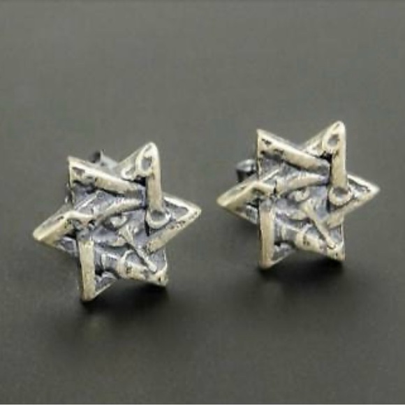Eye of Horus Hexagram All See-ing Eye of God Star of David Judaism Egyptian Stud - Picture 12 of 16